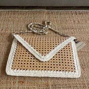 Caterina Bertini Straw Envelope Bag